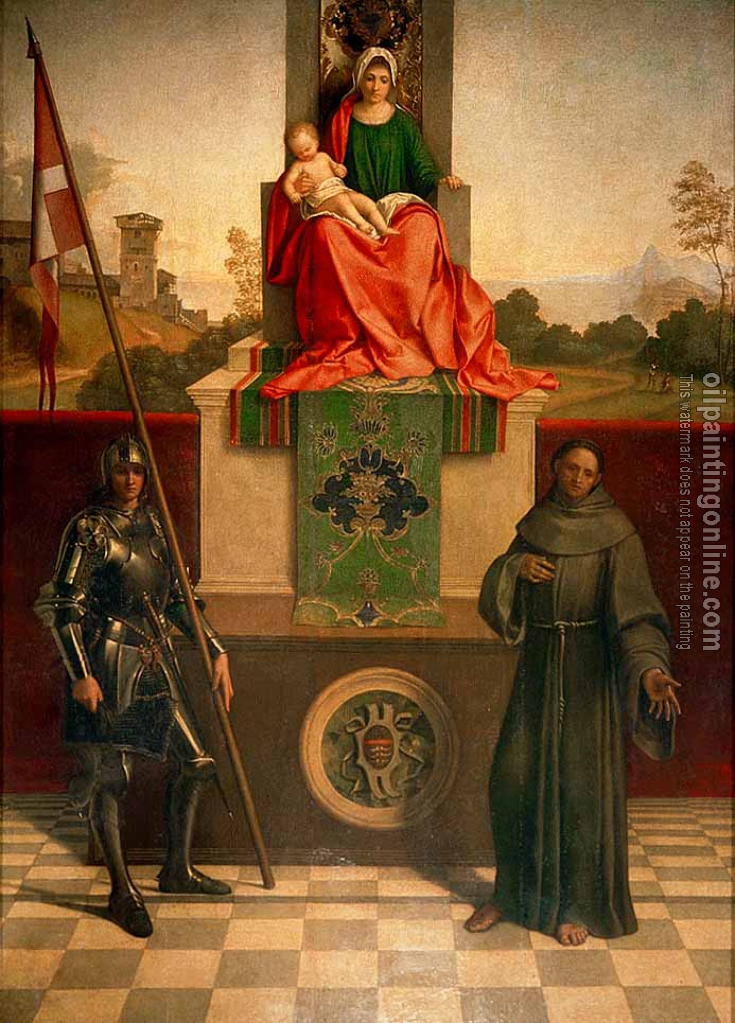 Giorgione - Madonna Enthroned with the Child between St Francis and St